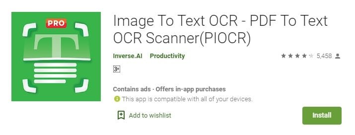 Image To Text OCR - PDF To Text OCR Scanner (PIOCR) Image To Text OCR - PDF To Text OCR Scanner (PIOCR)